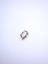 Portrait Cut Salt & Pepper Diamond Stud (Single)