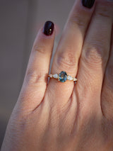 Teal Sapphire Mermaid Ring