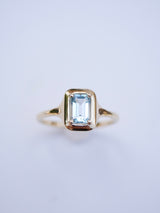 March Aquamarine Signet Ring