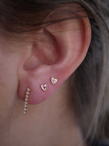 Milgrain Heart Studs