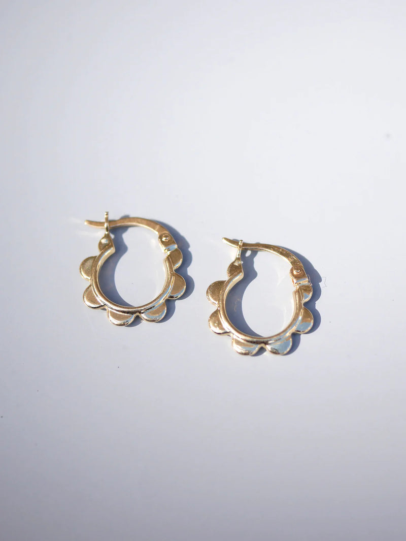 Mini Scalloped Hoops