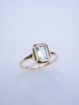 March Aquamarine Signet Ring