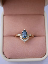 Pear Sapphire Clementine Ring