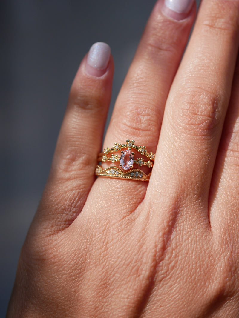 Morganite Cherry Blossom Ring