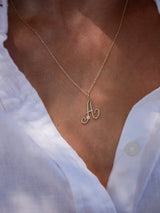 Script Letter Charm