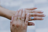 Opal Honeycomb Ring