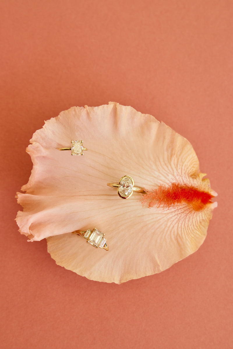 Champagne Diamond Grove Ring