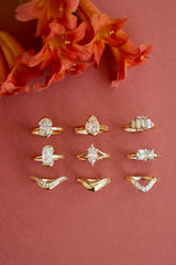 Elongated Cushion Partial Bezel Ring