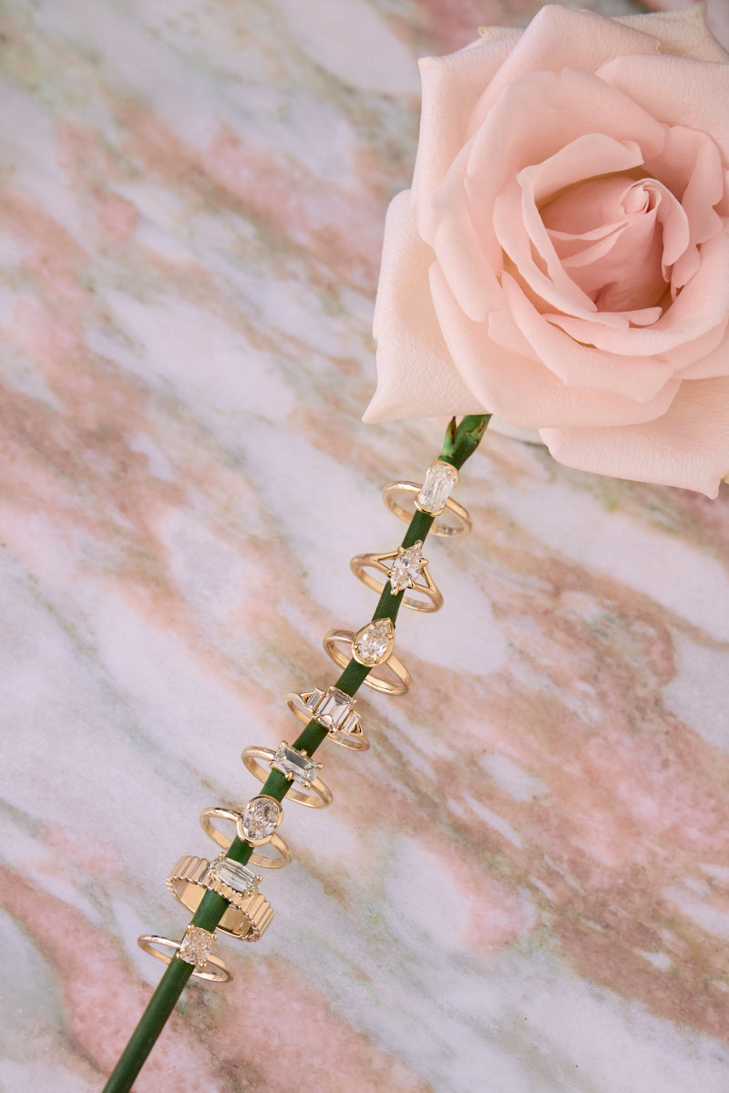 Marquise Diamond Split Shank Ring