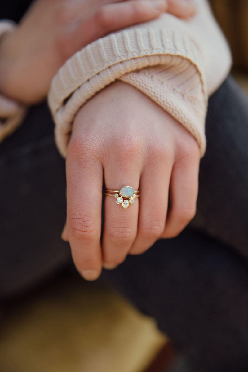 Pear Fan Ring - Emily Warden Designs Site