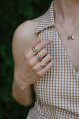 April Diamond Signet Ring