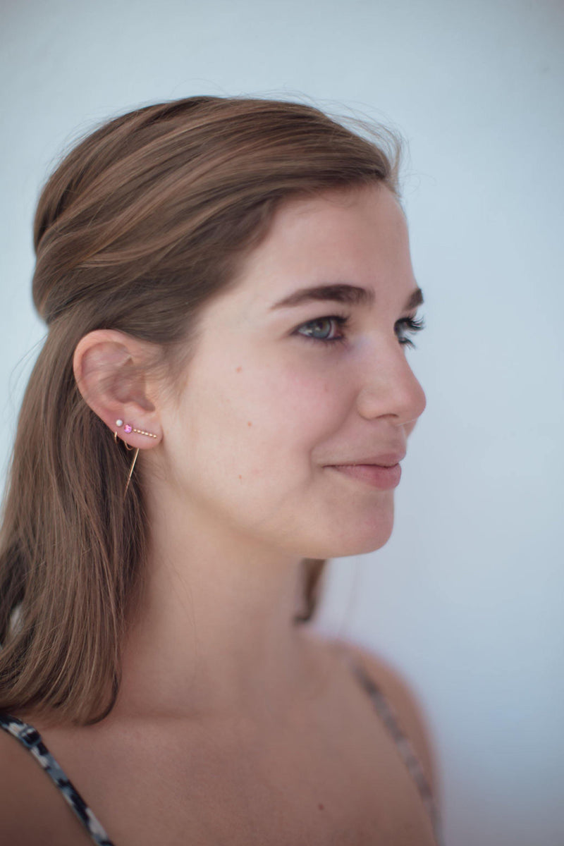 Opal Hugger Hoops - Emily Warden Designs Site