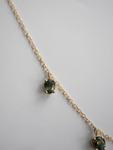 Green Sapphire Waterfall Necklace