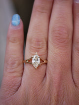 Marquise Diamond Split Shank Ring