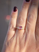 Pink Sapphire Cushion Ring