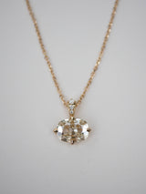 Antique Diamond Hidden Halo Pendant