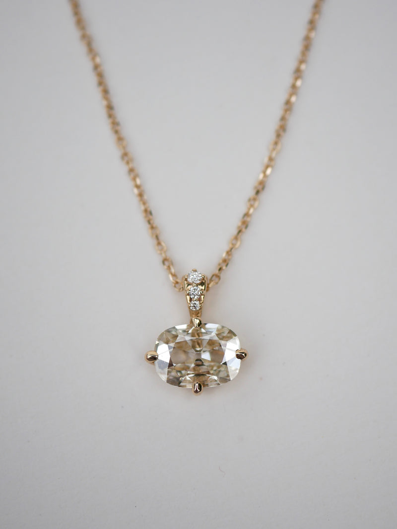 Antique Diamond Hidden Halo Pendant