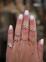 October Tourmaline Signet Ring