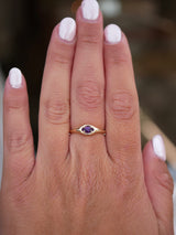 February Amethyst Signet Ring