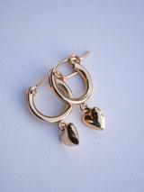 Puffed Heart Hoops