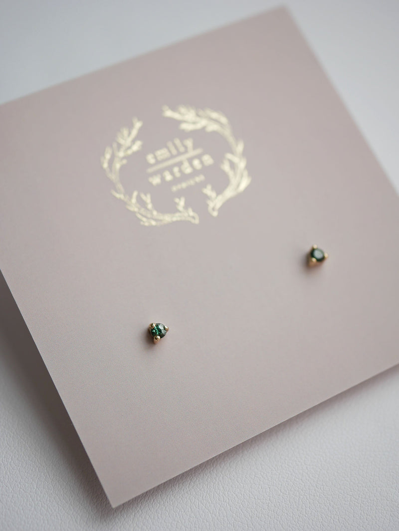 Teal Sapphire Studs