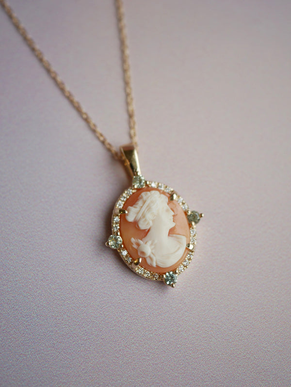 Antique Cameo with Sapphires