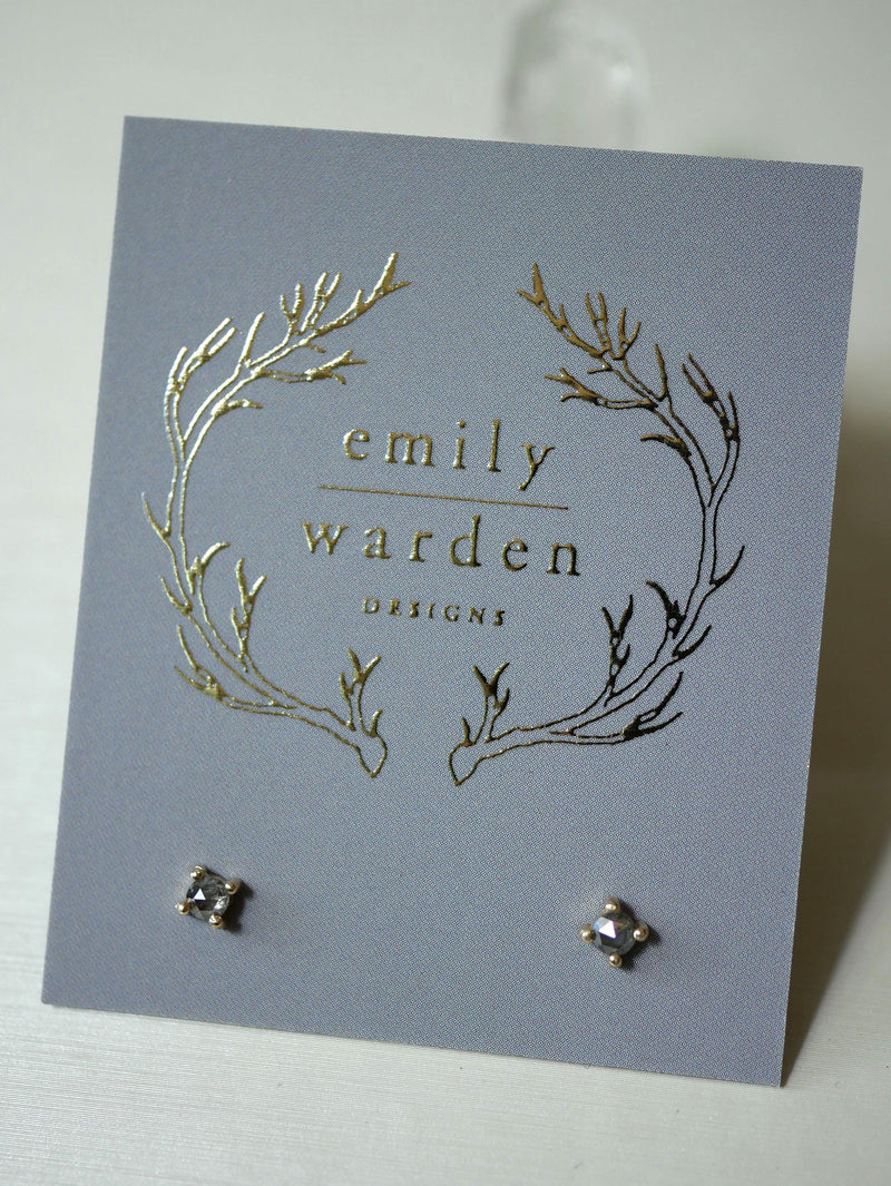 Salt and Pepper Diamond Studs - Emily Warden Designs