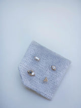 Black and White Diamond Stud - Emily Warden Designs