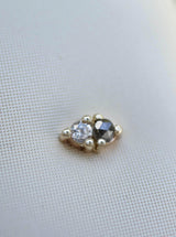 Black and White Diamond Stud - Emily Warden Designs