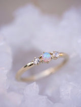 Opal Honeycomb Ring