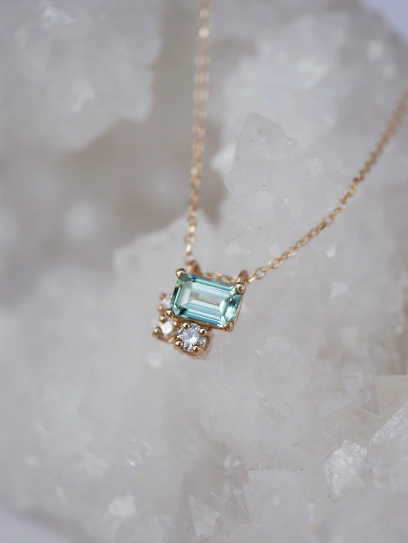 Seafoam Sapphire Balance Necklace