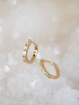 Diamond Baguette Huggie Hoops