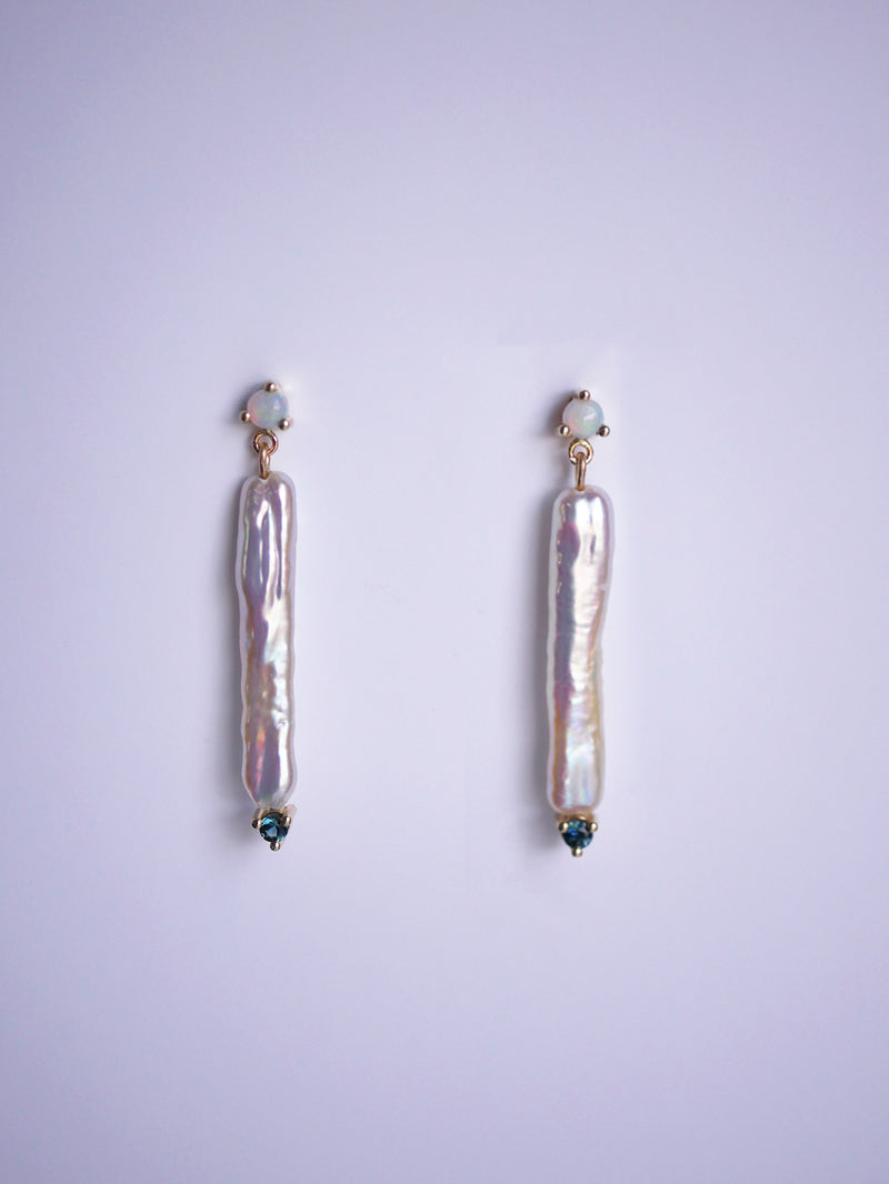 Pearl Pillar Earrings