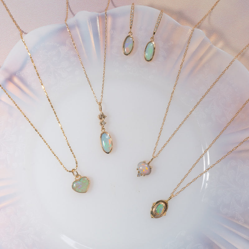 Champagne Diamond Opal Lariat