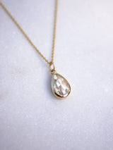 Moissanite Pear Pendant