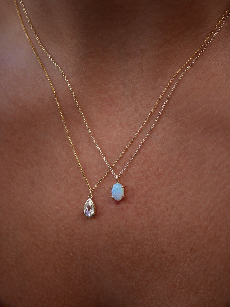 Moissanite Pear Pendant