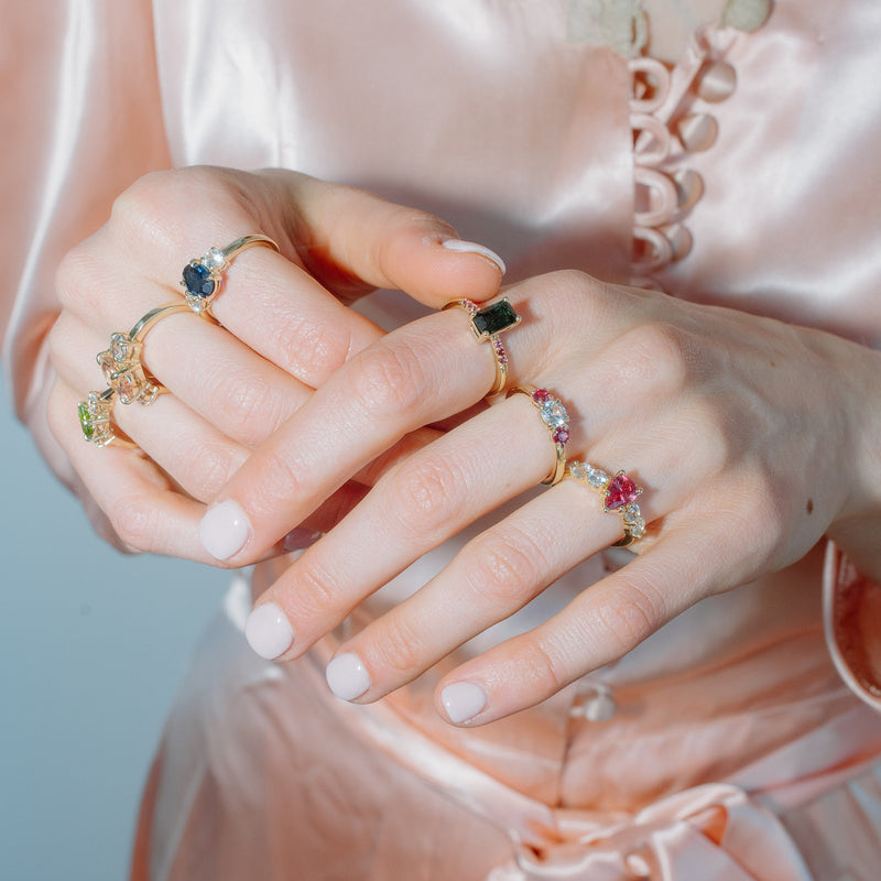 Sapphire & Ruby Cocktail Ring