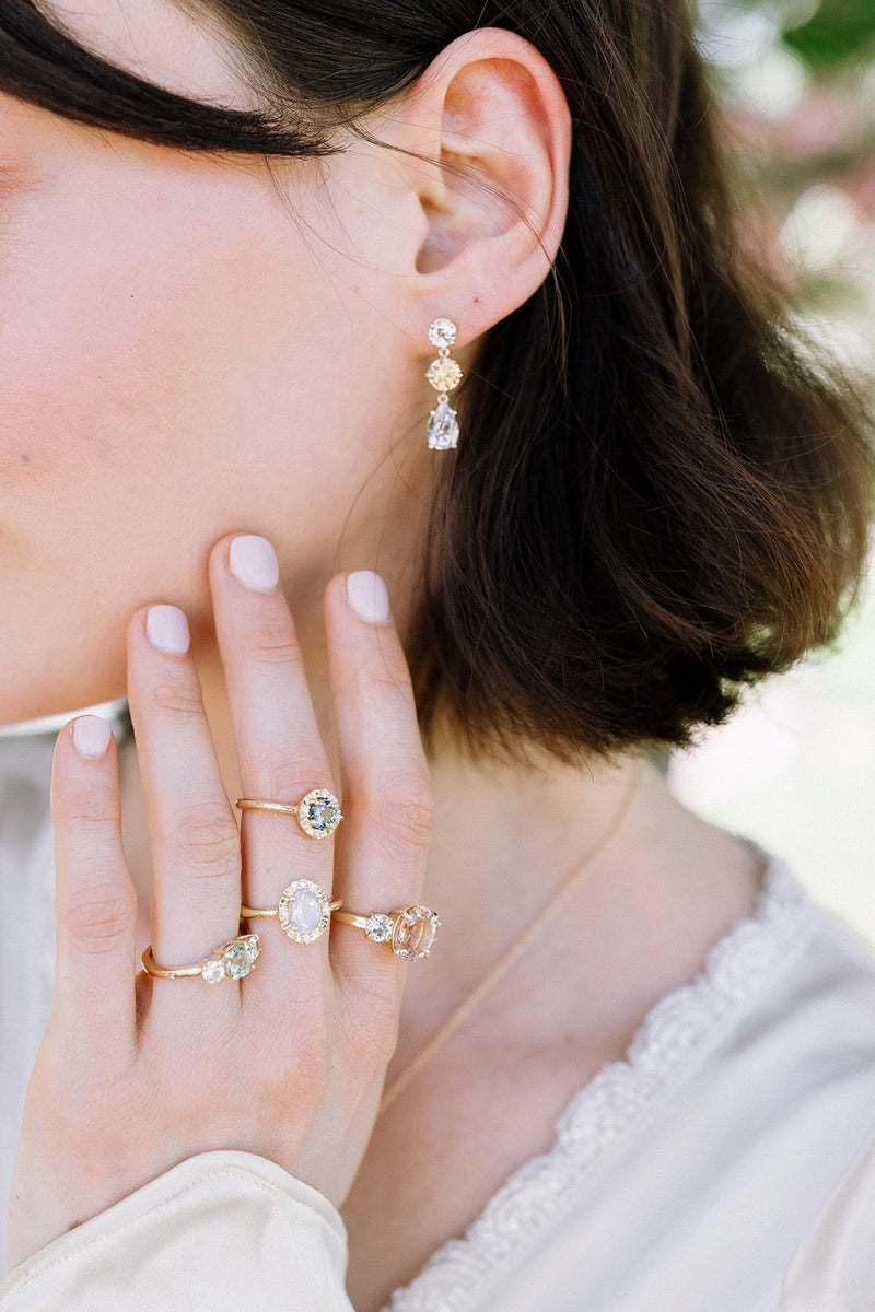 Fluted Spinel Ring