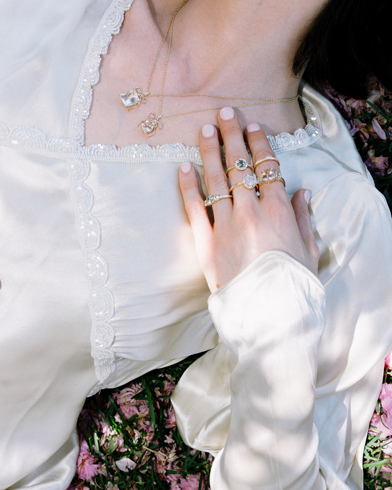 Fluted Spinel Ring