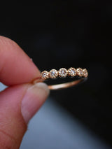 Rose White Diamond Band