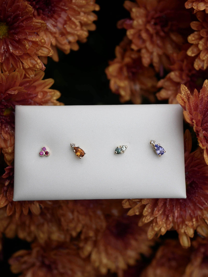 Tanzanite Pear Studs - Emily Warden Designs