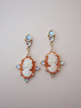 Moonstone Cameo Earrings