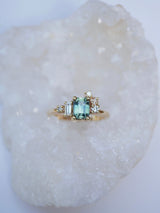 Teal Sapphire Balance Ring