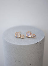 Double Moonstone Studs - Emily Warden Designs Site