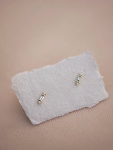 Accented Baguette Studs