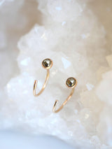 Pyrite Hugger Hoops - Emily Warden Designs Site