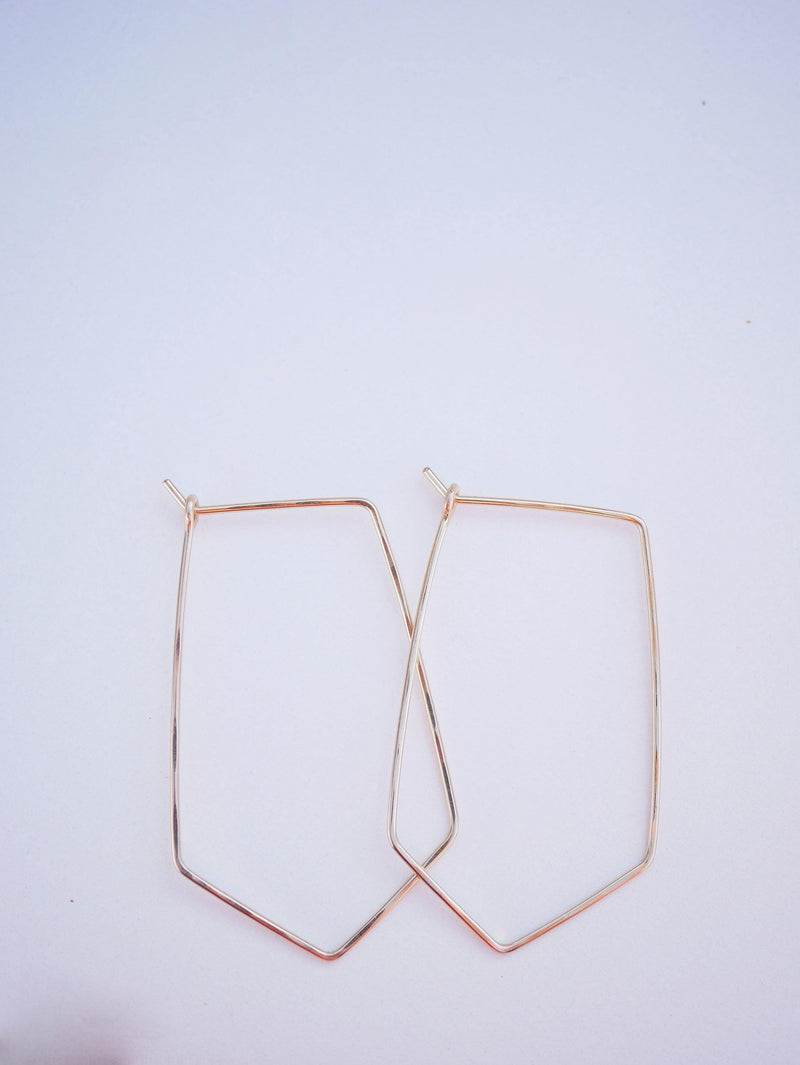 Hammered Triangle Hoops - Emily Warden Designs