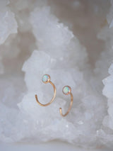 Opal Hugger Hoops - Emily Warden Designs Site