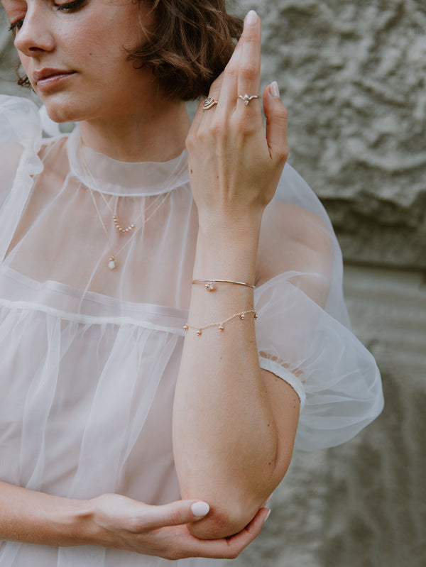 Blush Pearl Doily Bracelet