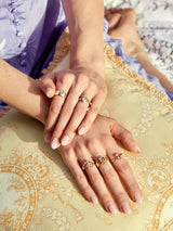 Salt & Pepper Pear Diamond Ring